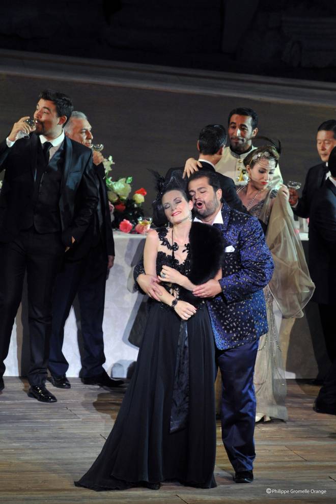Amélie Robins et Celso Albelo - Rigoletto par Charles Roubaud