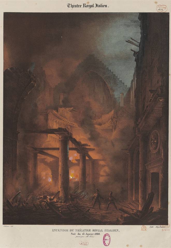 Incendie de la première salle Favart le  15 janvier 1838