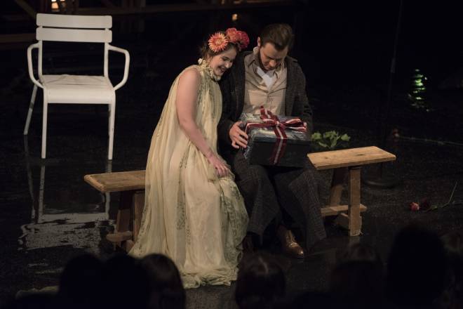 Liubov Medvedeva et Danylo Matviienko dans Shakespeare, Fragments nocturnes