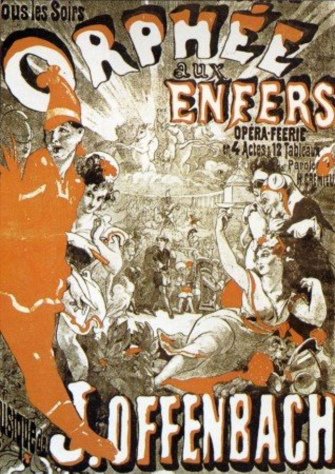 Affiche d'Orphée aux Enfers de 1848 