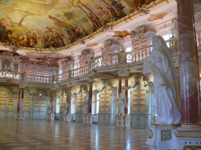 bibliothèque baroque de l'Abbaye Monastère de Schussenried