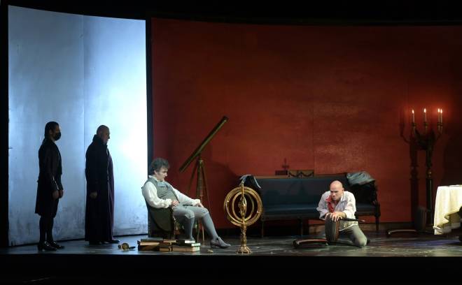 Ludovic Tézier, Michael Fabiano et Philippe Rouillon dans Tosca