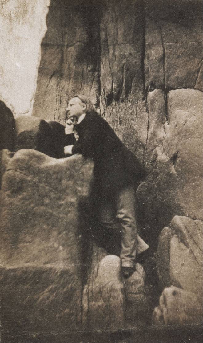 Victor Hugo sur le rocher des Proscrits