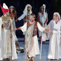 Marcello Alvarez, Nicolas Courjal et José Antonio Garcia dans Aida par Paul-Émile Fourny