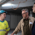 Vitor Vicente, Stéphane Agazzi et Leonardo García Alarcón, chantier de La Cité Bleue Genève