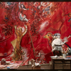 Marc Chagall travaillant sur 